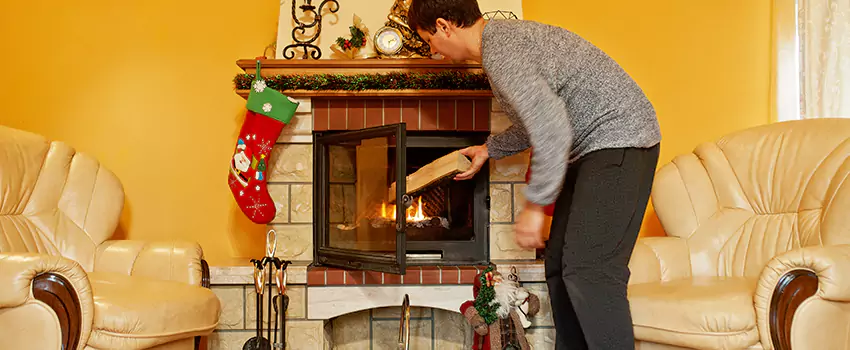 Rusted Metal Fireplace Restoration in Horizon City, Texas